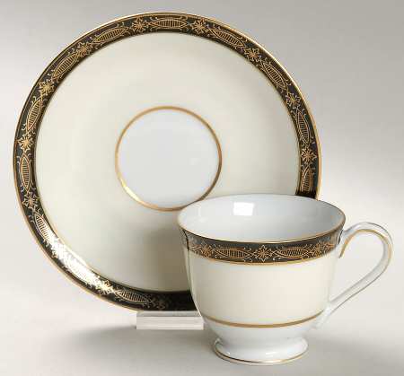 Tiffany Footed Demitasse Cup & Saucer Set