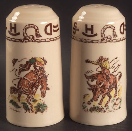 Rodeo Oversized Salt & Pepper Set by Wallace (American)