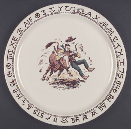 Rodeo 13" Chop Plate (Round Platter) by Wallace (American)