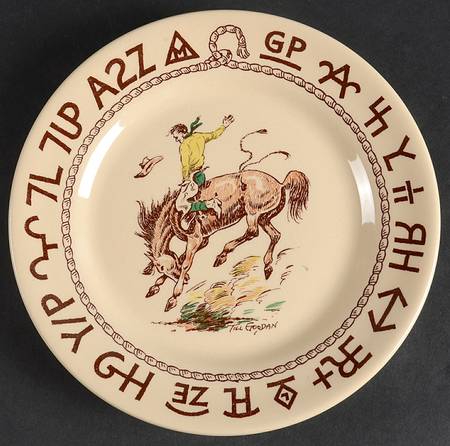 Rodeo Bread & Butter Plate by Wallace (American)