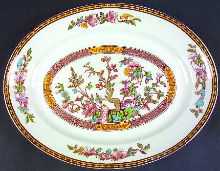 Indian Tree 13" Oval Serving Platter