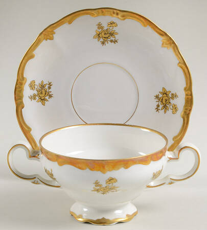 17010 Footed Cream Soup Bowl & Saucer Set