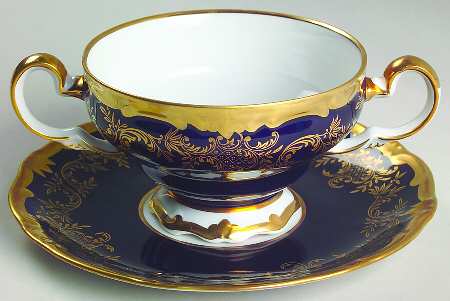 20003 (Katharina Shape) Footed Cream Soup Bowl & Saucer Set