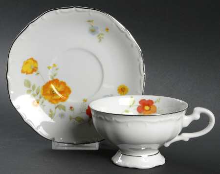Tivoli Garden Footed Cup & Saucer Set by Wellin