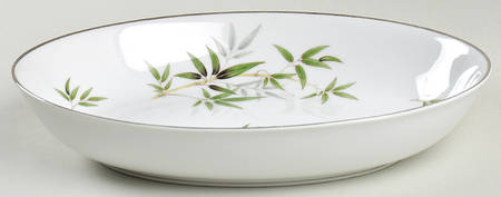 Bamboo 10" Oval Vegetable Bowl