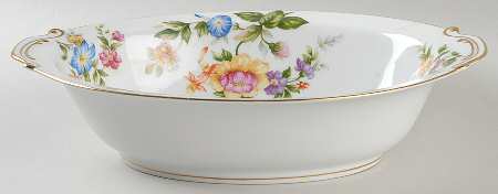 Blue Bells 11" Oval Vegetable Bowl