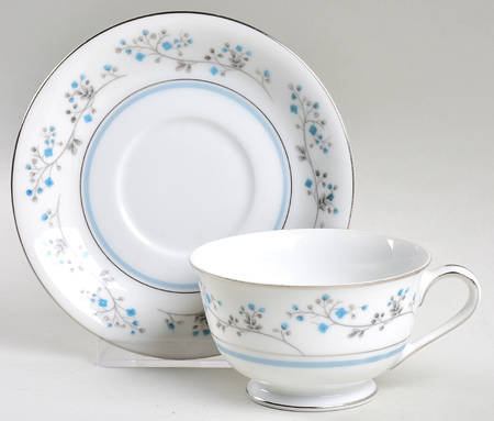 Bluespray Footed Cup & Saucer Set