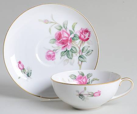 Cameo Rose Flat Cup & Saucer Set by Wentworth
