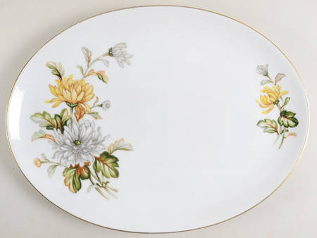 Chrysanthemum 15" Oval Serving Platter