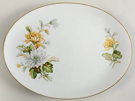 Chrysanthemum 14" Oval Serving Platter
