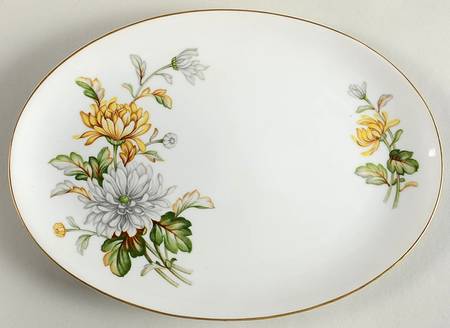 Chrysanthemum 12" Oval Serving Platter