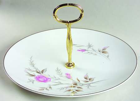 Elizabeth Round Serving Plate with Handle (DP)