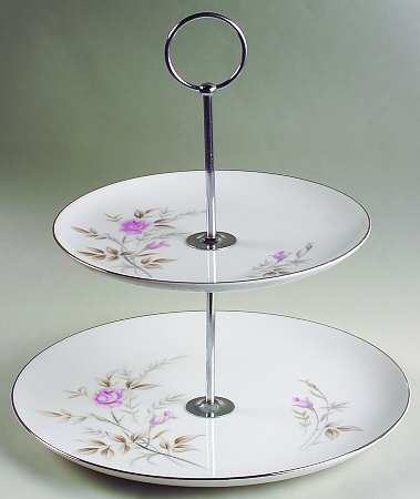 Elizabeth 2 Tiered Serving Tray (Dinner & Salad Plate)