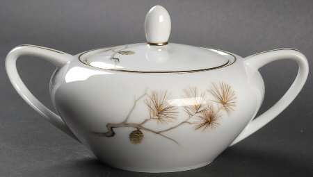 Golden Pine Sugar Bowl & Lid