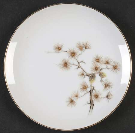 Golden Pine Bread & Butter Plate