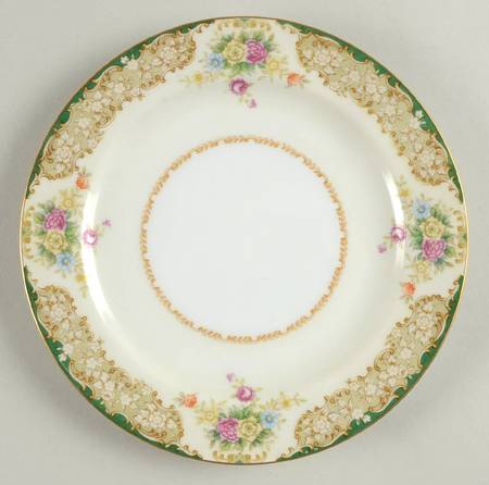Greenleigh (All Green Border) Salad Plate