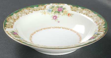 Greenleigh (All Green Border) Rim Fruit/Dessert (Sauce) Bowl