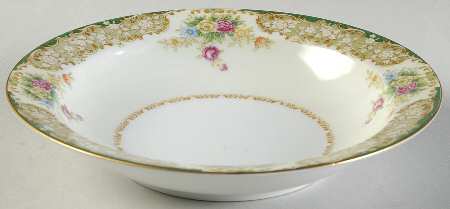 Greenleigh (All Green Border) Rim Soup Bowl
