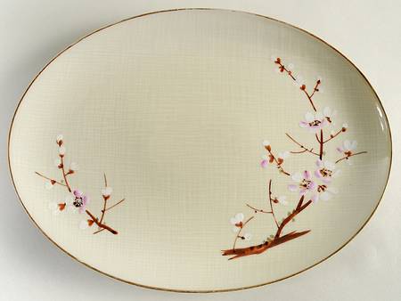 Peach Blossom 14" Oval Serving Platter