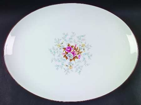 Petit Point 16" Oval Serving Platter