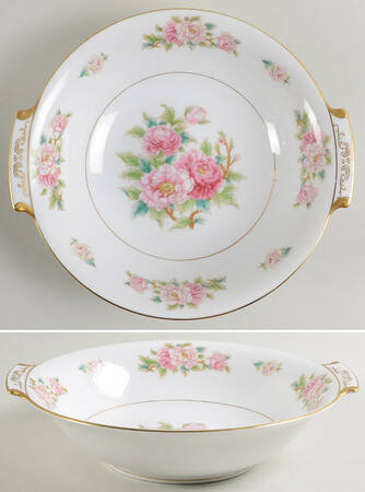Pink Peony 9" Round Vegetable Bowl by Wentworth