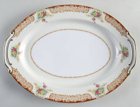 Red Fern 14" Oval Serving Platter