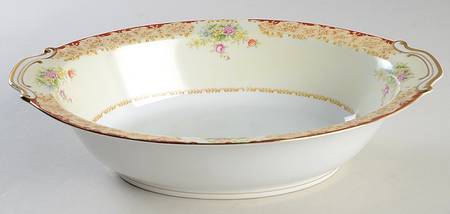 Red Fern 11" Oval Vegetable Bowl