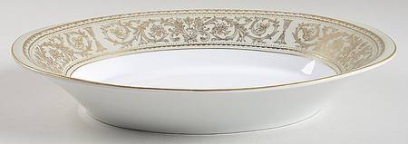 Regency Green (Imperial Wentworth Backstamp) 10" Oval Vegetable Bowl
