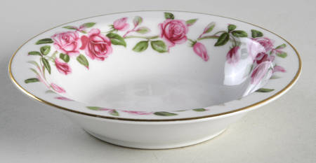 Red Rose Rim Fruit/Dessert (Sauce) Bowl