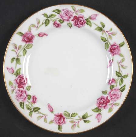 Red Rose Bread & Butter Plate