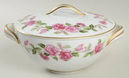 Red Rose Sugar Bowl & Lid