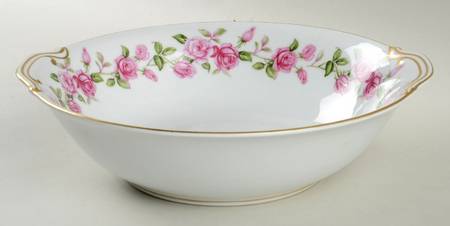 Red Rose 9" Round Vegetable Bowl