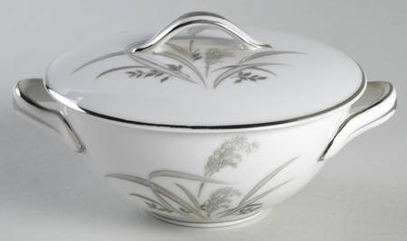 Silver Wheat Sugar Bowl & Lid