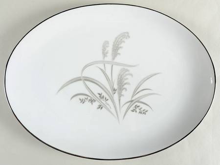 Silver Wheat 15" Oval Serving Platter