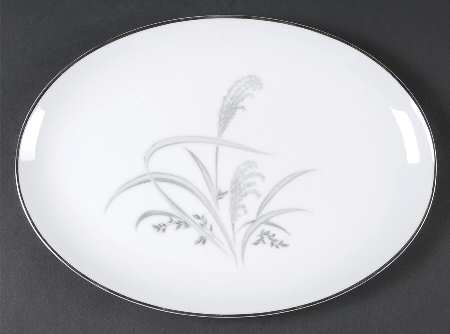 Silver Wheat 12" Oval Serving Platter