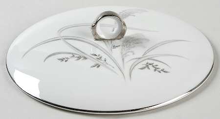 Silver Wheat Lid for Round Vegetable