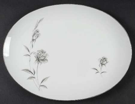 Twilight Rose 14" Oval Serving Platter