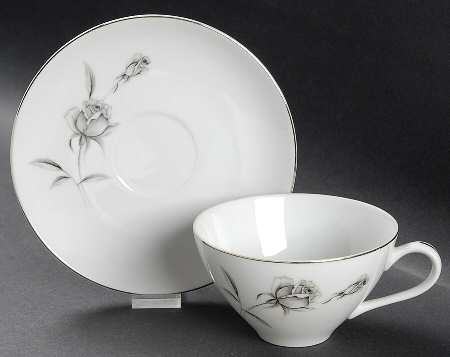 Twilight Rose Flat Cup & Saucer Set