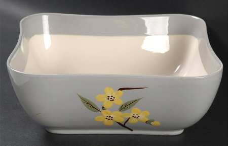 Blossom Gray 8" Square Vegetable Bowl