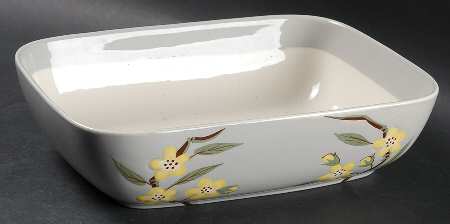 Blossom Gray 8" Oval Vegetable Bowl