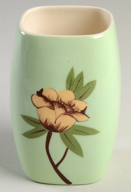 Rose Green Tall China Tumbler by Weil Ware