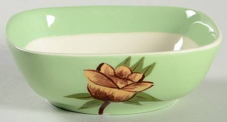 Rose Green Fruit/Dessert (Sauce) Bowl by Weil Ware