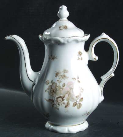 Dawn Rose (Gold Trim) Coffee Pot & Lid