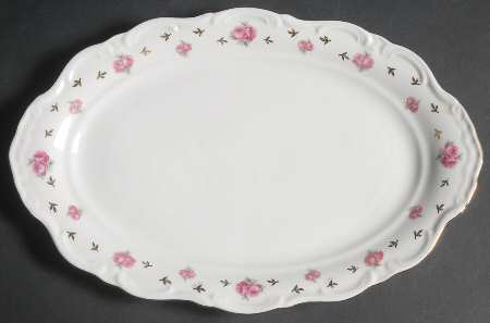 Heritage (Rosebuds) 12" Oval Serving Platter