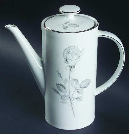 Snow Rose Coffee Pot & Lid