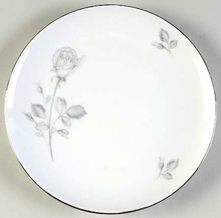 Snow Rose Salad Plate