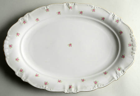 Rosedot 15" Oval Serving Platter