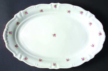 Rosedot 12" Oval Serving Platter