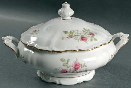 Wild Rose Round Covered Vegetable