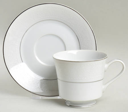 Bridal Lace Footed Cup & Saucer Set